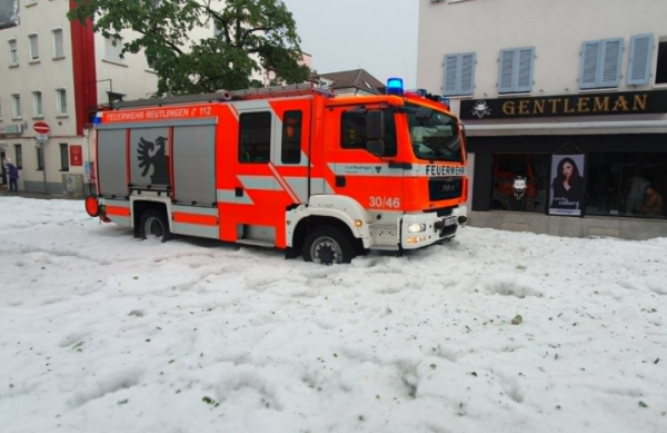 Град диаметром 1,8 сантиметра выпал в одном из городов Германии